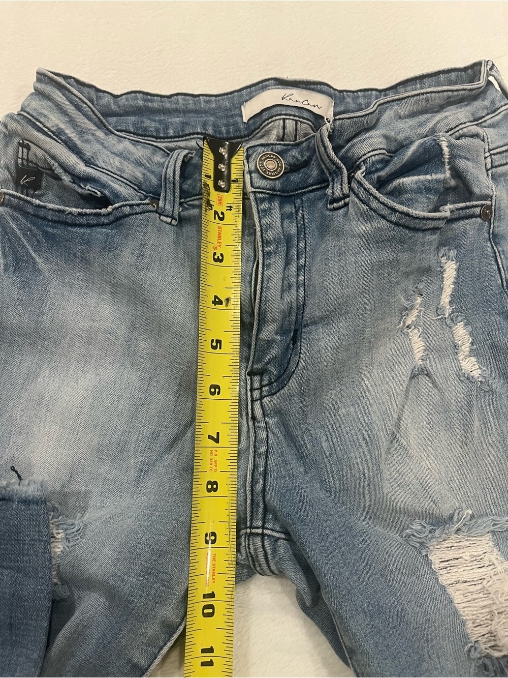KanCan Distressed Moto Skinny Jeans - Size 27 / 7 - Picture 5 of 9